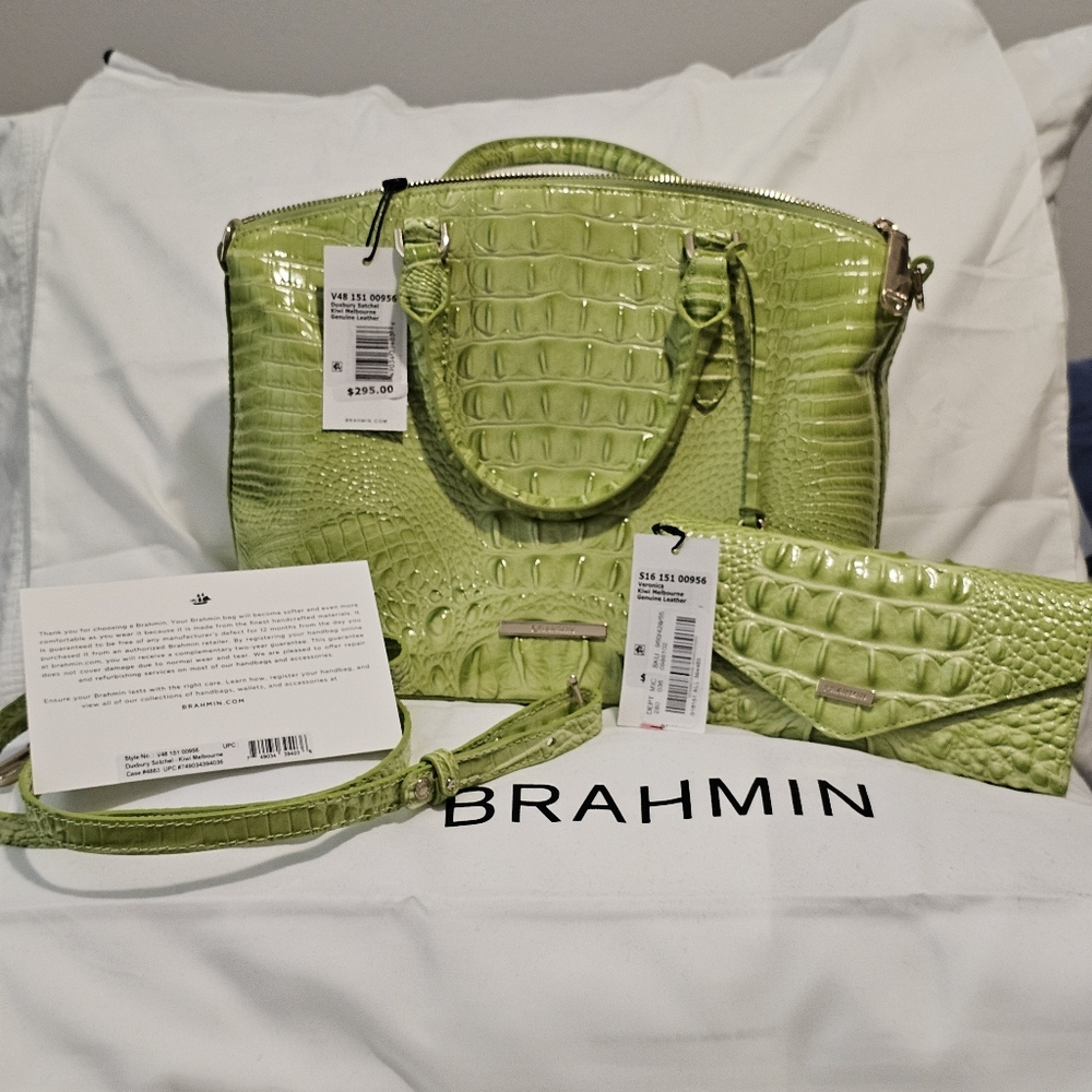 Brahmin Kiwi Duxbury Set NWT